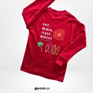 Polera M/L Surf - Burdeo