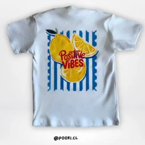 Polera M/C Positive Vibes - Blanco