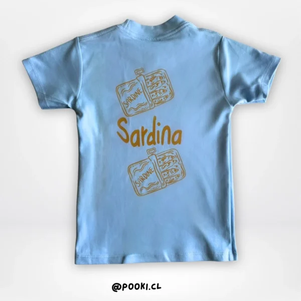 Polera M/C Sardina - Celeste