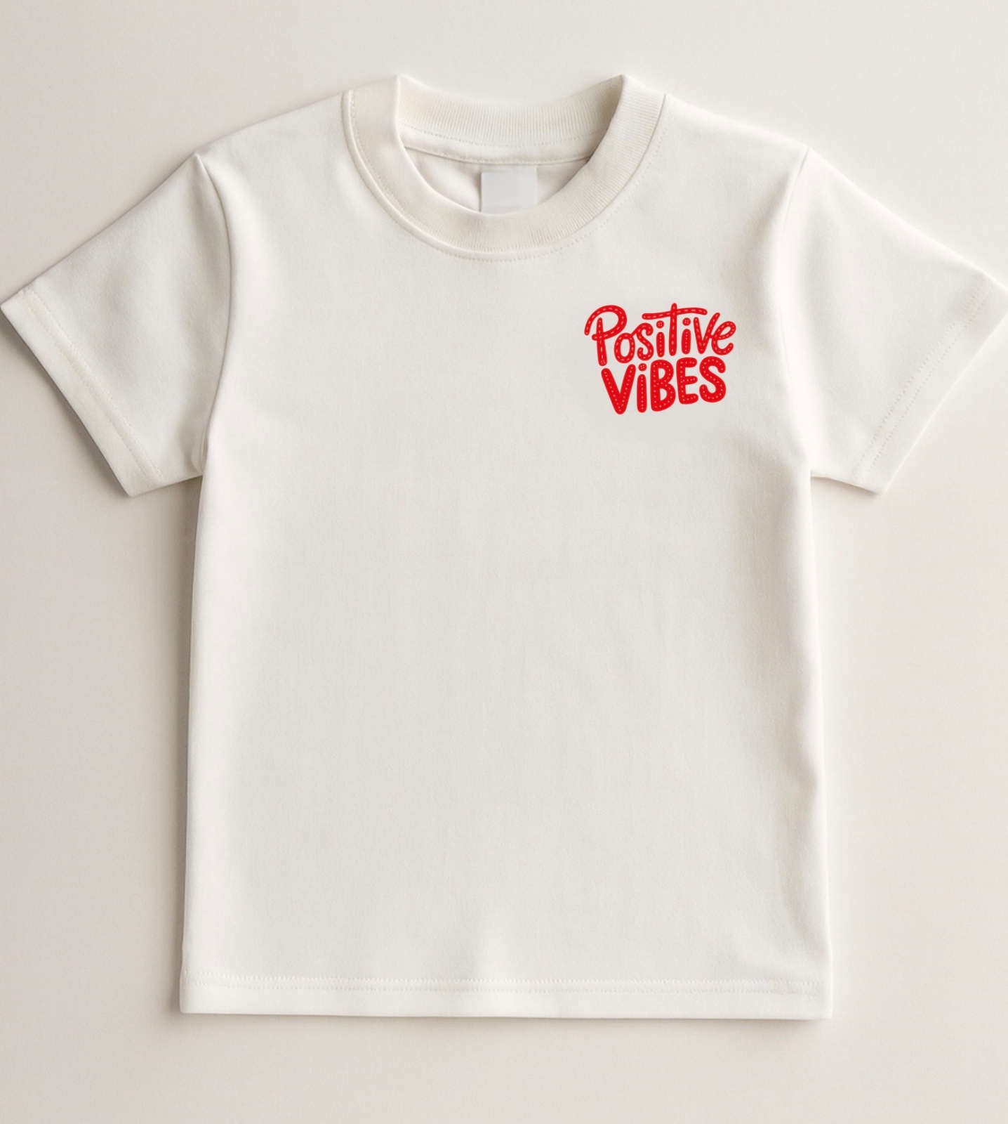 Polera M/C Positive Vibes - Blanco - Imagen 2