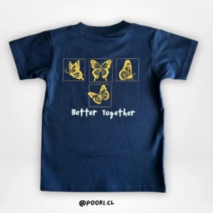 Polera M/C Butterfly - Azúl