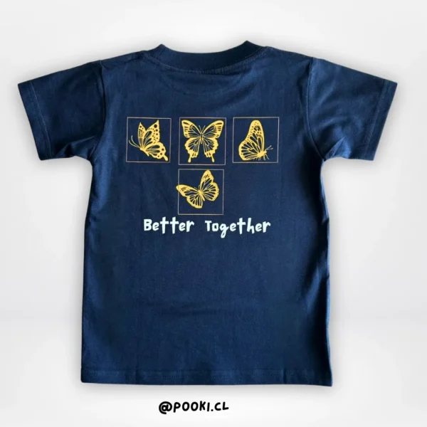 Polera M/C Butterfly - Azúl