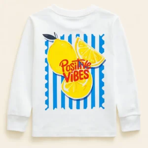 Polera M/L Positive Vibes - Blanco