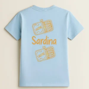 Polera M/C Sardina - Celeste
