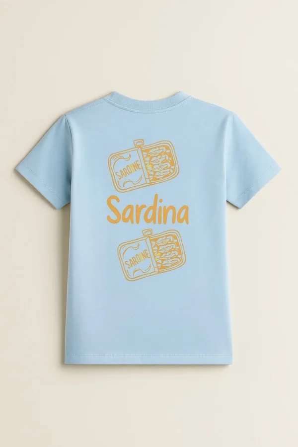 Polera M/C Sardina - Celeste