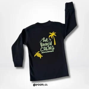 Polera M/L The Beach- Azúl